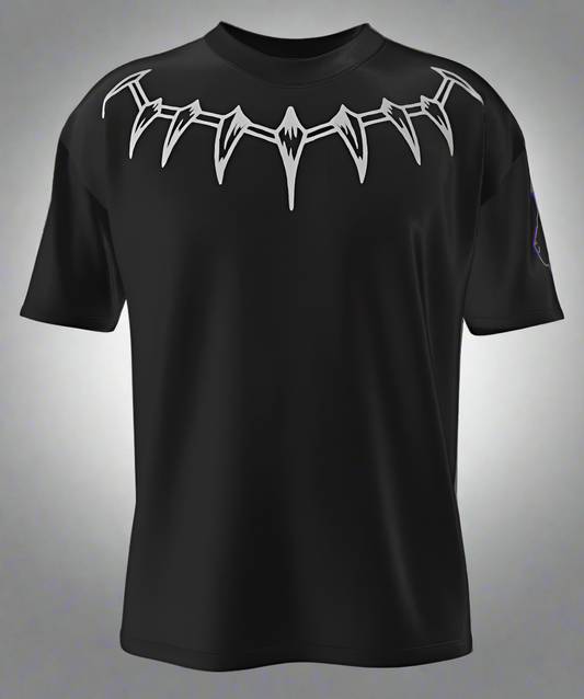 Black Panther embroidery t-shirt